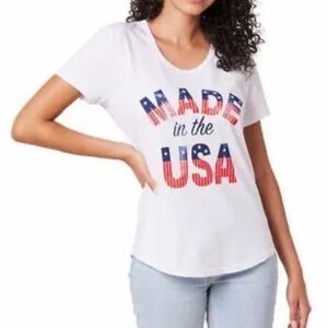 White Graphic Women's Top
